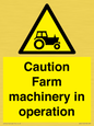 WV12112: Caution Farm machinery in operation