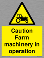 WV12112: Caution Farm machinery in operation