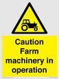WV12112: Caution Farm machinery in operation