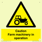 WV12112: Caution Farm machinery in operation