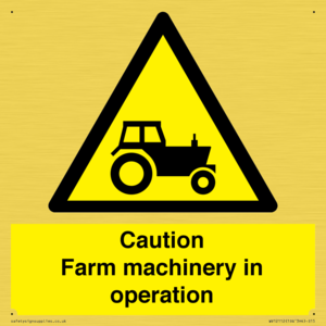 WV12112: Caution Farm machinery in operation