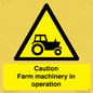 WV12112: Caution Farm machinery in operation