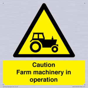 WV12112: Caution Farm machinery in operation