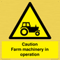 WV12112: Caution Farm machinery in operation
