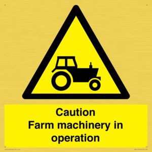 WV12112: Caution Farm machinery in operation