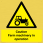 WV12112: Caution Farm machinery in operation