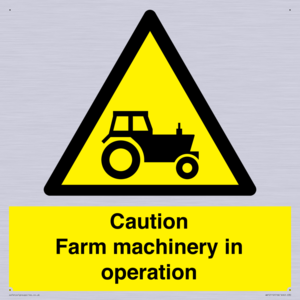 WV12112: Caution Farm machinery in operation