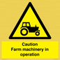WV12112: Caution Farm machinery in operation