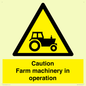 WV12112: Caution Farm machinery in operation