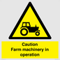 WV12112: Caution Farm machinery in operation