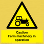 WV12112: Caution Farm machinery in operation