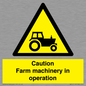 WV12112: Caution Farm machinery in operation