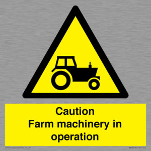WV12112: Caution Farm machinery in operation