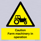 WV12112: Caution Farm machinery in operation