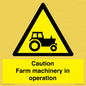 WV12112: Caution Farm machinery in operation
