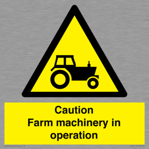 WV12112: Caution Farm machinery in operation