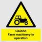 WV12112: Caution Farm machinery in operation