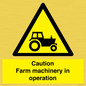 WV12112: Caution Farm machinery in operation