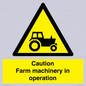 WV12112: Caution Farm machinery in operation