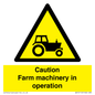 WV12112: Caution Farm machinery in operation