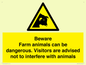 WV12116: Beware Farm animals can be dangerous. Visitors are advised not to interfere with animals