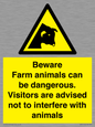 WV12116: Beware Farm animals can be dangerous. Visitors are advised not to interfere with animals