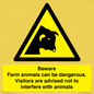 WV12116: Beware Farm animals can be dangerous. Visitors are advised not to interfere with animals