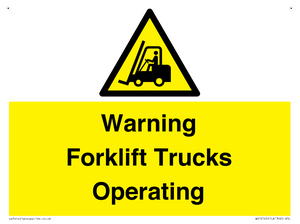 WV12145: Warning Forklift Trucks Operating