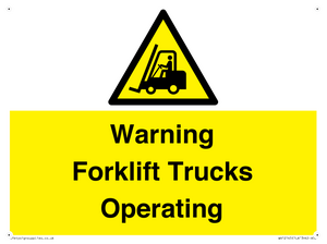 WV12145: Warning Forklift Trucks Operating