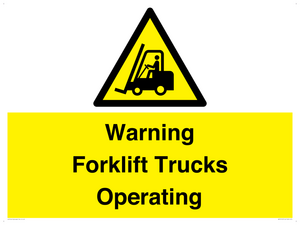 WV12145: Warning Forklift Trucks Operating