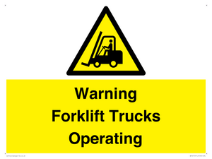 WV12145: Warning Forklift Trucks Operating