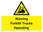 WV12145: Warning Forklift Trucks Operating