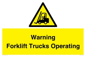 WV12145: Warning Forklift Trucks Operating