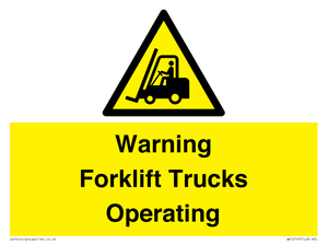 WV12145: Warning Forklift Trucks Operating