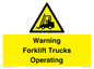 WV12145: Warning Forklift Trucks Operating