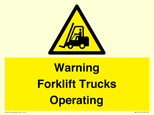 WV12145: Warning Forklift Trucks Operating
