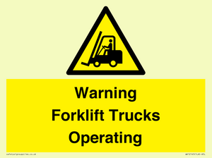 WV12145: Warning Forklift Trucks Operating