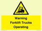 WV12145: Warning Forklift Trucks Operating