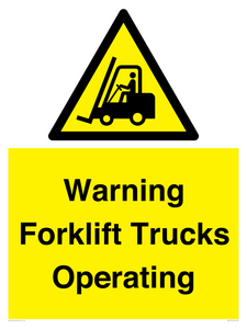 WV12145: Warning Forklift Trucks Operating