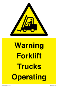 WV12145: Warning Forklift Trucks Operating
