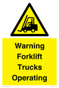 WV12145: Warning Forklift Trucks Operating