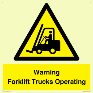 WV12145: Warning Forklift Trucks Operating