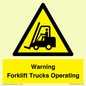 WV12145: Warning Forklift Trucks Operating