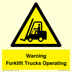 WV12145: Warning Forklift Trucks Operating