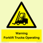 WV12145: Warning Forklift Trucks Operating