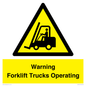 WV12145: Warning Forklift Trucks Operating
