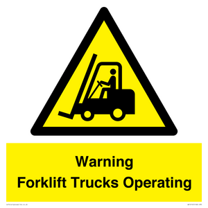 WV12145: Warning Forklift Trucks Operating