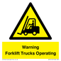 WV12145: Warning Forklift Trucks Operating