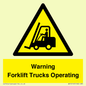 WV12145: Warning Forklift Trucks Operating