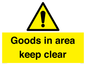 WV12317: Goods In Area Keep Clear floor sign